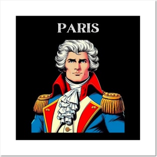 Paris France White Powdered Wig Man Comic Book Superhero Posters and Art